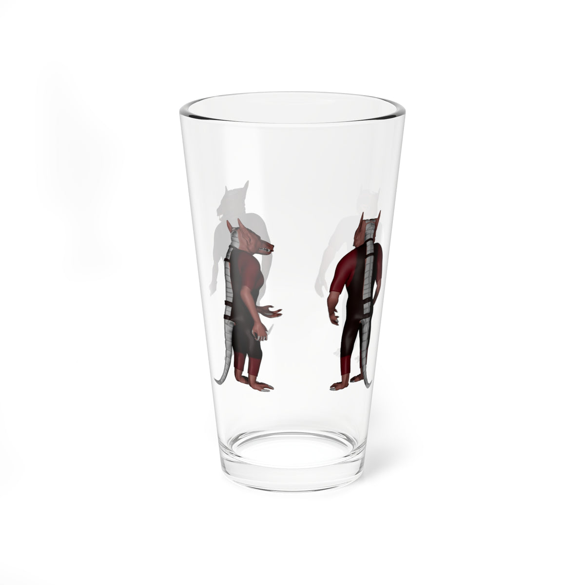 16oz Mixing Glass – Dread HSH Guest, Four Views