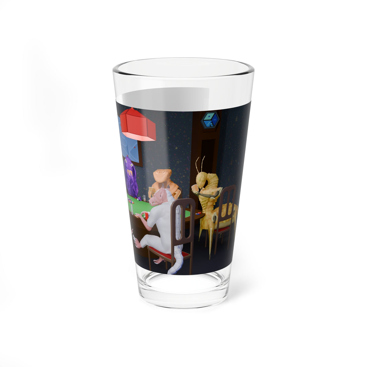 Haunted Space Hotel Glass – Dread Playing Poker