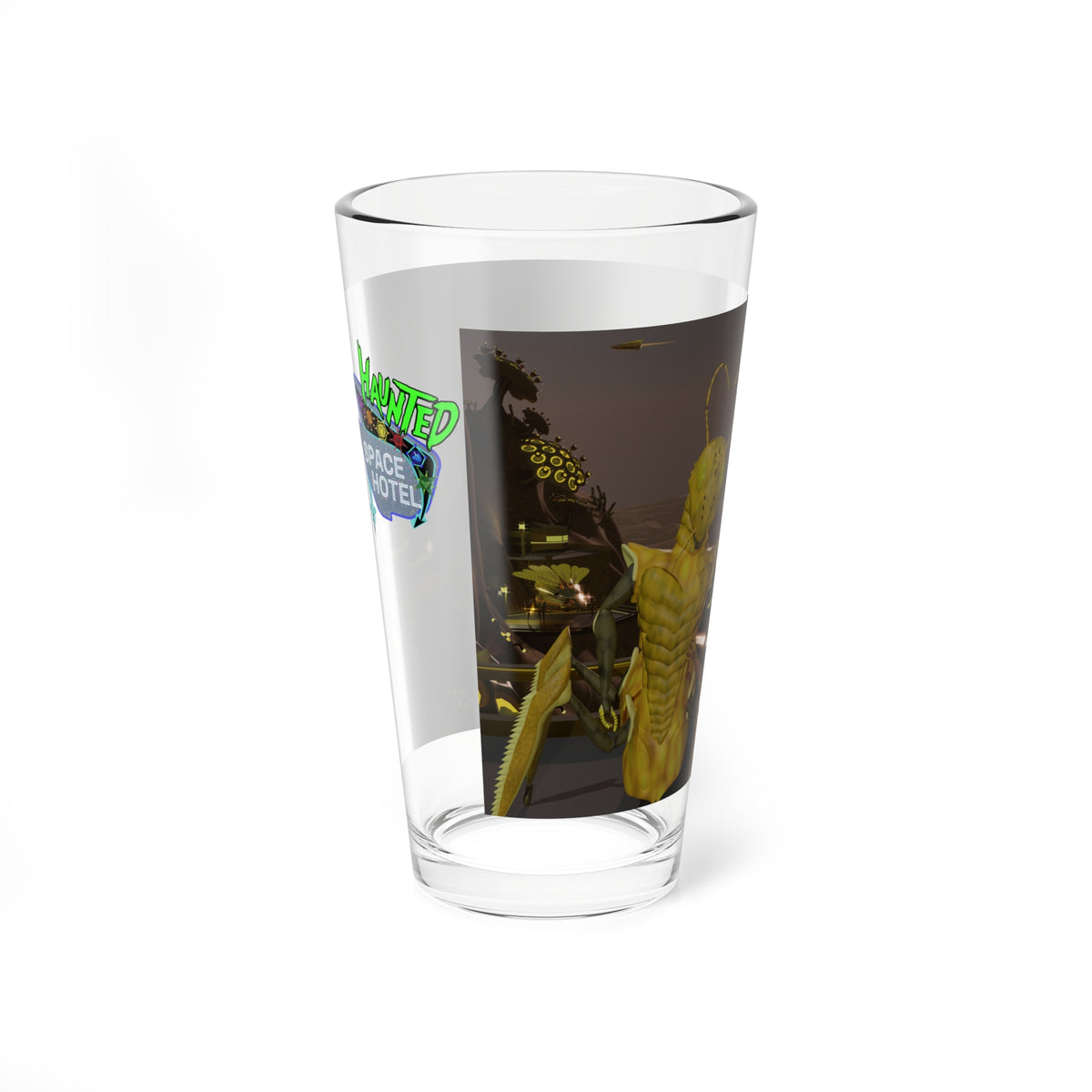 Haunted Space Hotel Glass – Hex Poster