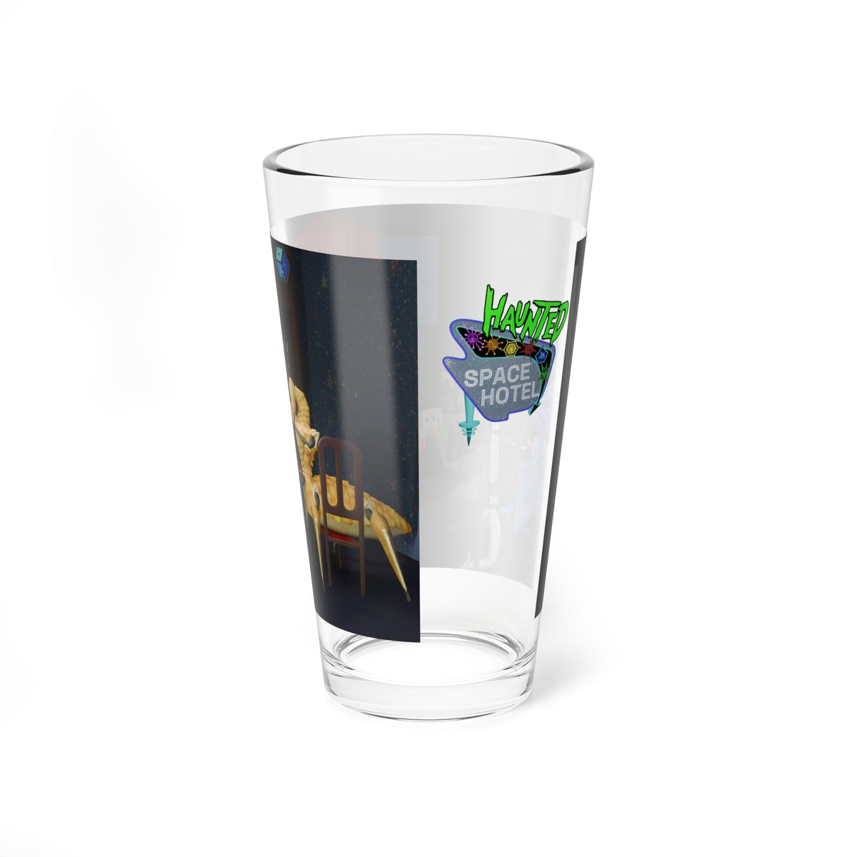Haunted Space Hotel Glass – Dread Playing Poker