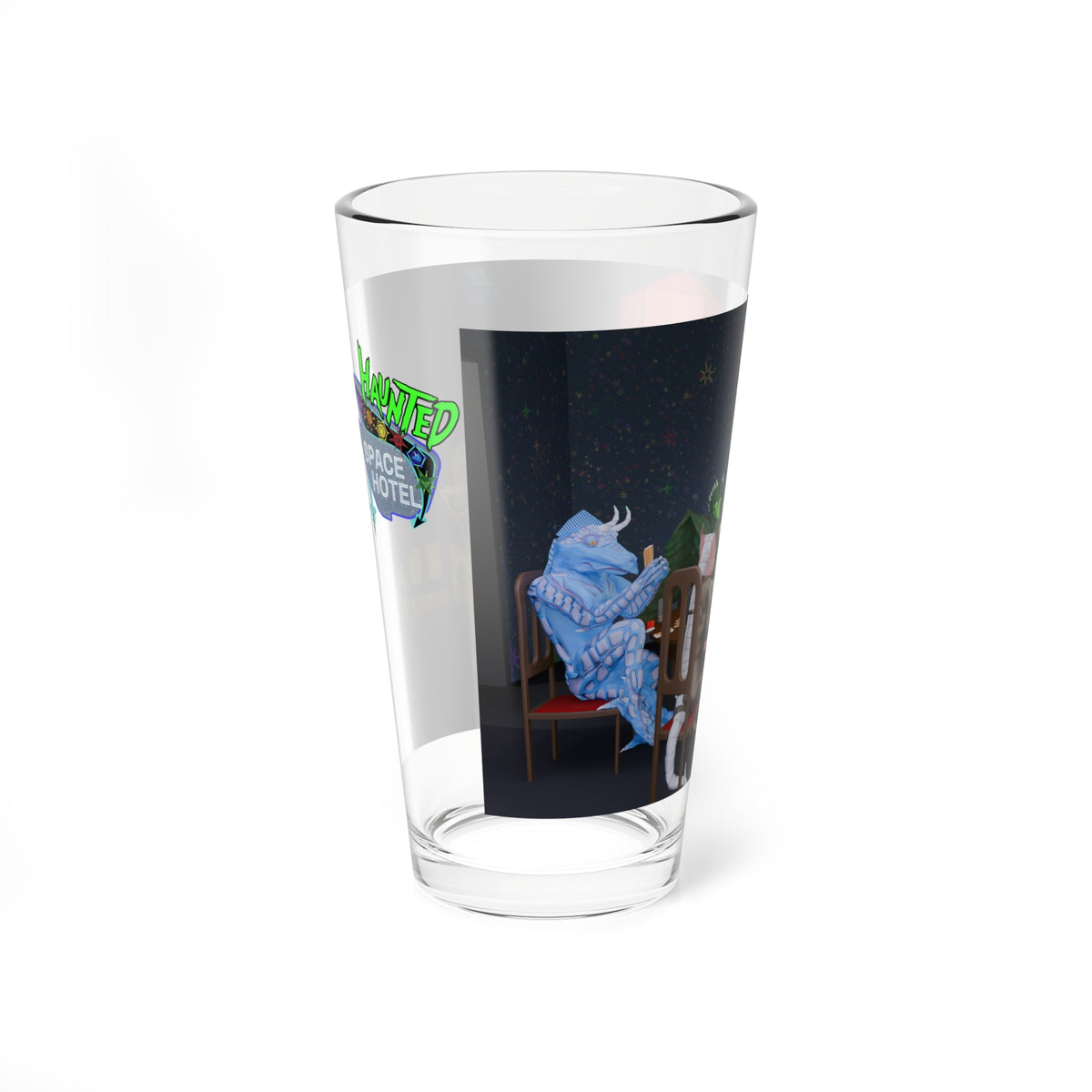 Haunted Space Hotel Glass – Dread Playing Poker