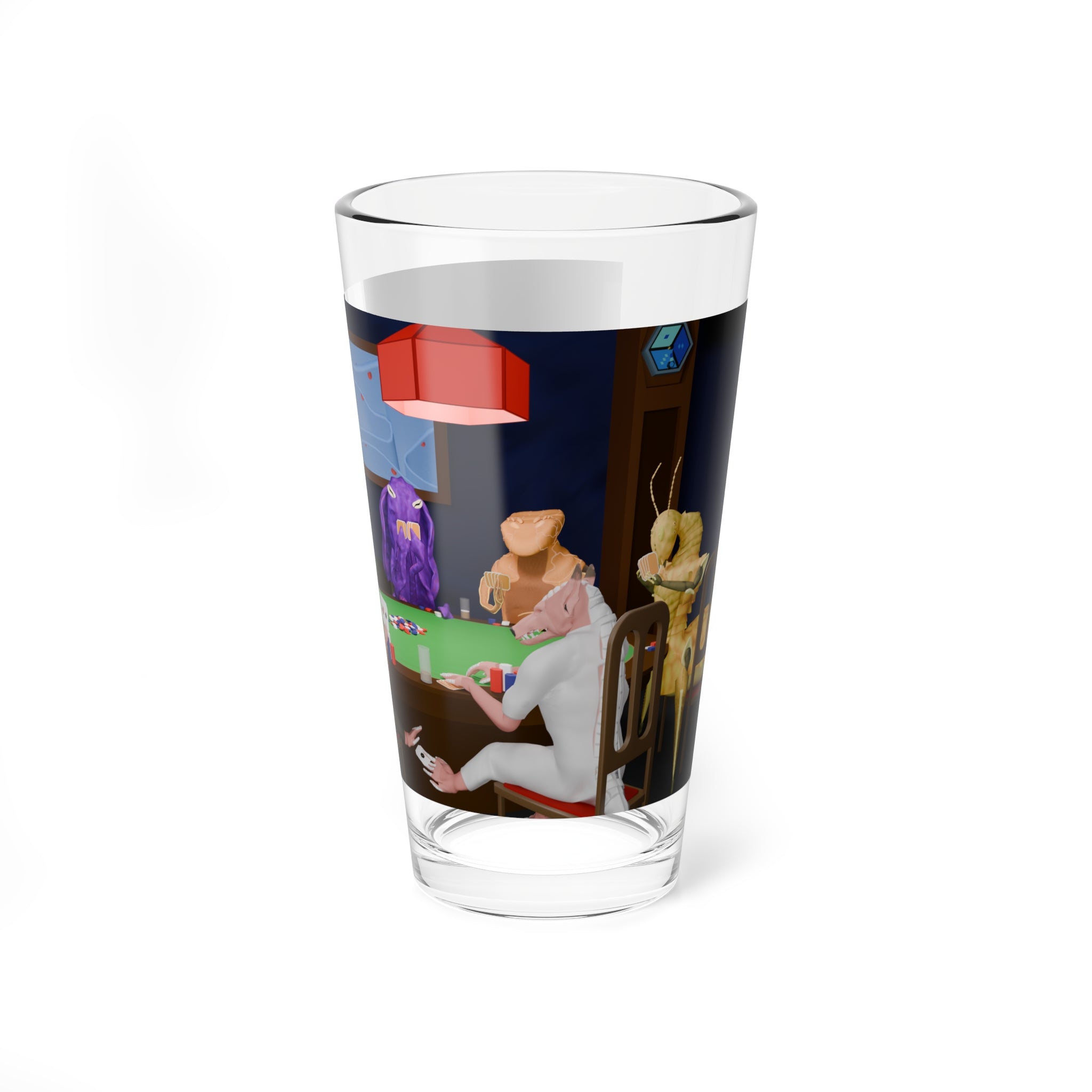 Haunted Space Hotel Glass - Dread Playing Poker