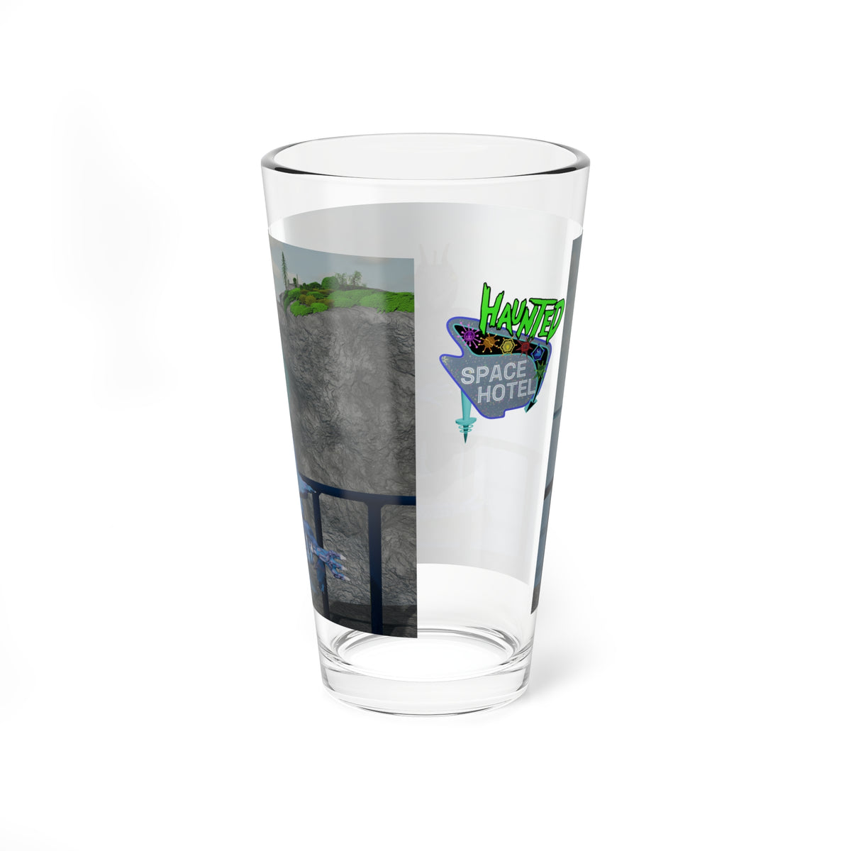 Haunted Space Hotel Glass – Honored Poster