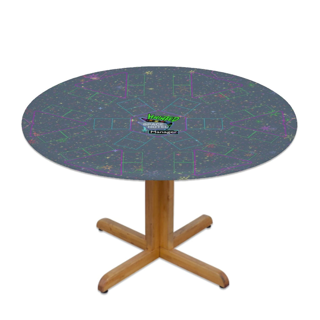 Fitted Haunted Space Hotel Gameboard Tablecloth (45" - 50")