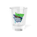 Haunted Space Hotel Shot Glass — Neon Alien Retro 1.5oz