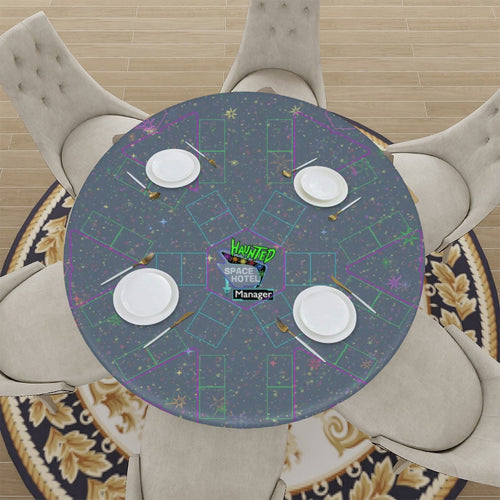 Fitted Haunted Space Hotel Gameboard Tablecloth (45" - 50")