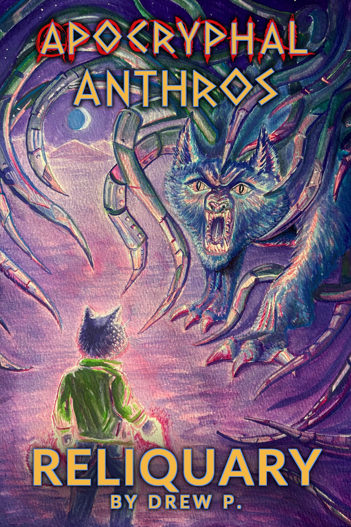 Apocryphal Anthros: Reliquary, front cover, painting by Robin Piper